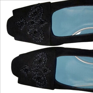 Thierry Rabotin Black Suede Pumps